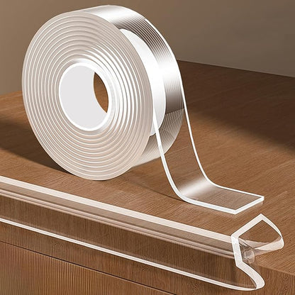 Edge Corner Protector Baby Proofing,Soft Clear Furniture Table Corner Guard & Edge Safety Cabinet Door Bumper,Crib Bumpers,Wall Protector,6.6ft(Width 0.8 in，Thickness 0.08 in)
