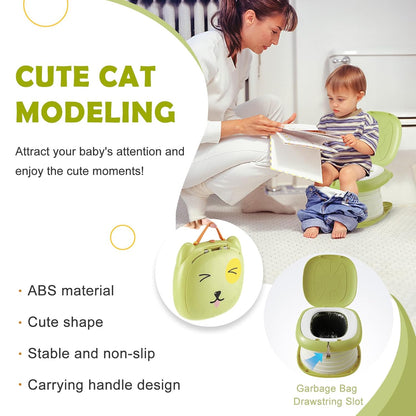 Travel Potty for Toddler Portable Foldable Potty Training Toilet for Boys Girls Baby Kids Children Indoor Outdoor,Pink