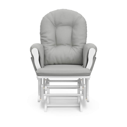 Storkcraft Premium Hoop Glider & Ottoman (Espresso/Gray Swirl) — GREENGUARD Gold Certified Nursery Glider, Solid Wood Craftsmanship, Smooth-Gliding Nursery Chair and Ottoman, Award-Winning - Colors B