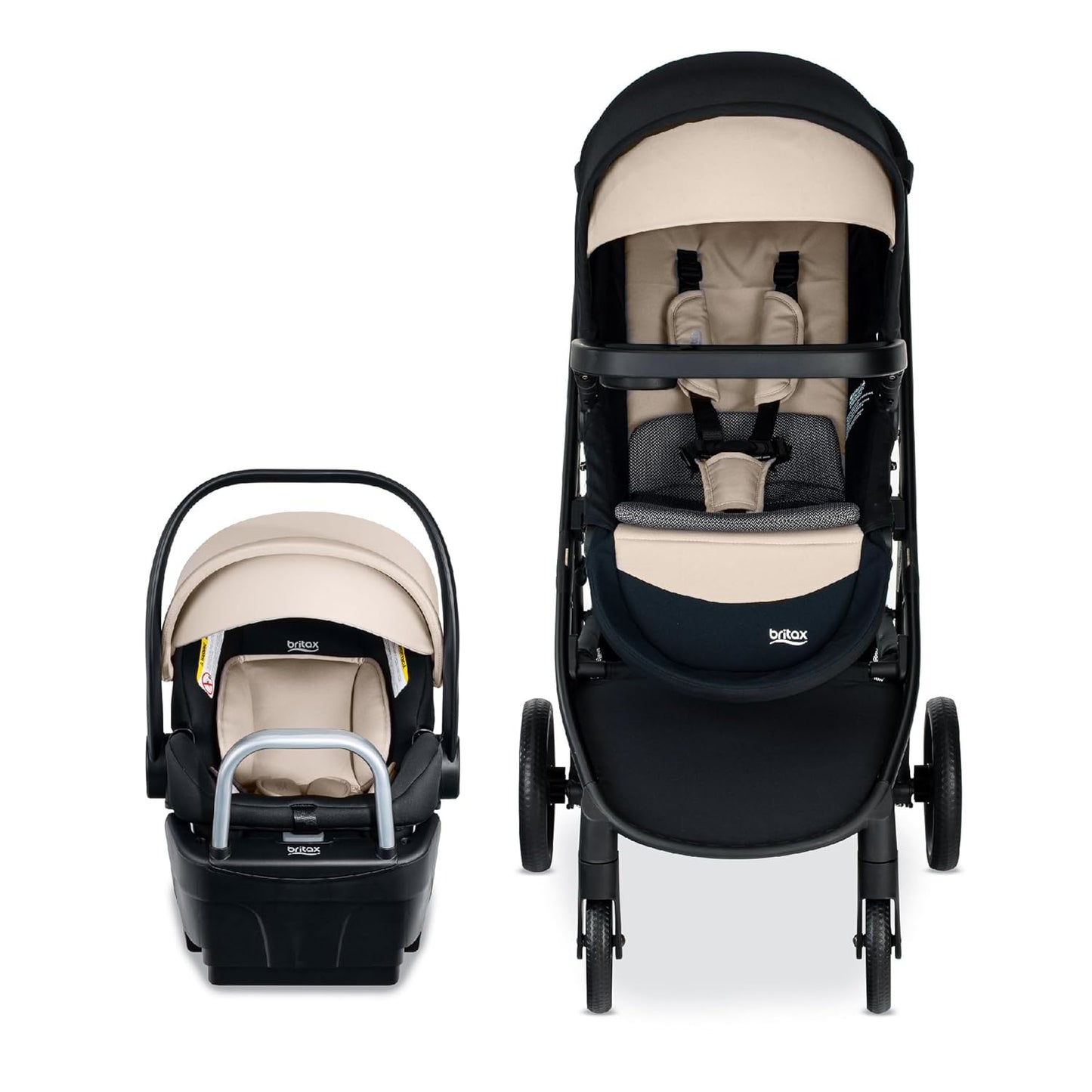 Britax Brook+ Modular Baby Stroller, Ultra-Lightweight Infant and Toddler Stroller with SafeWash Insert and 4 Ways to Stroll, Graphite Onyx