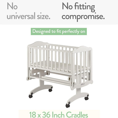 Bedside Sleeper Bassinet Sheets for 33x20 Inch Mattress Pad – Compatible with Maxi COSI Iora, Kidsclub, Angelbliss, Baby Joy, Koola Baby Bedside Bassinet – 100% Jersey Cotton – 2 Pack