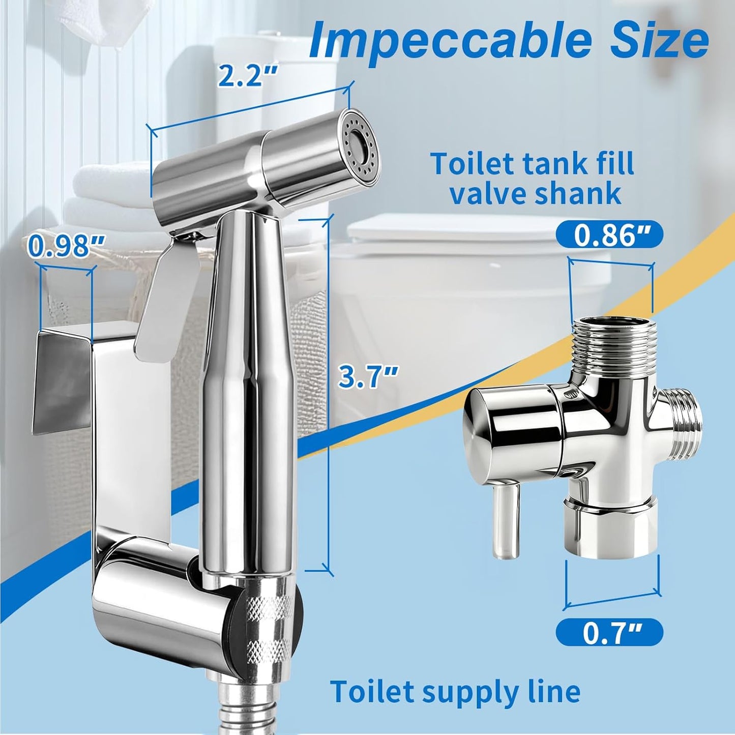 Neween Handheld Toilet Bidet Sprayer for Toilet-Adjustable Water Pressure Control with Bidet Hose for Feminine Wash, Stainless Steel Bidet Faucet Sprayer Kit Cloth Diaper for Baby Wash (Black)