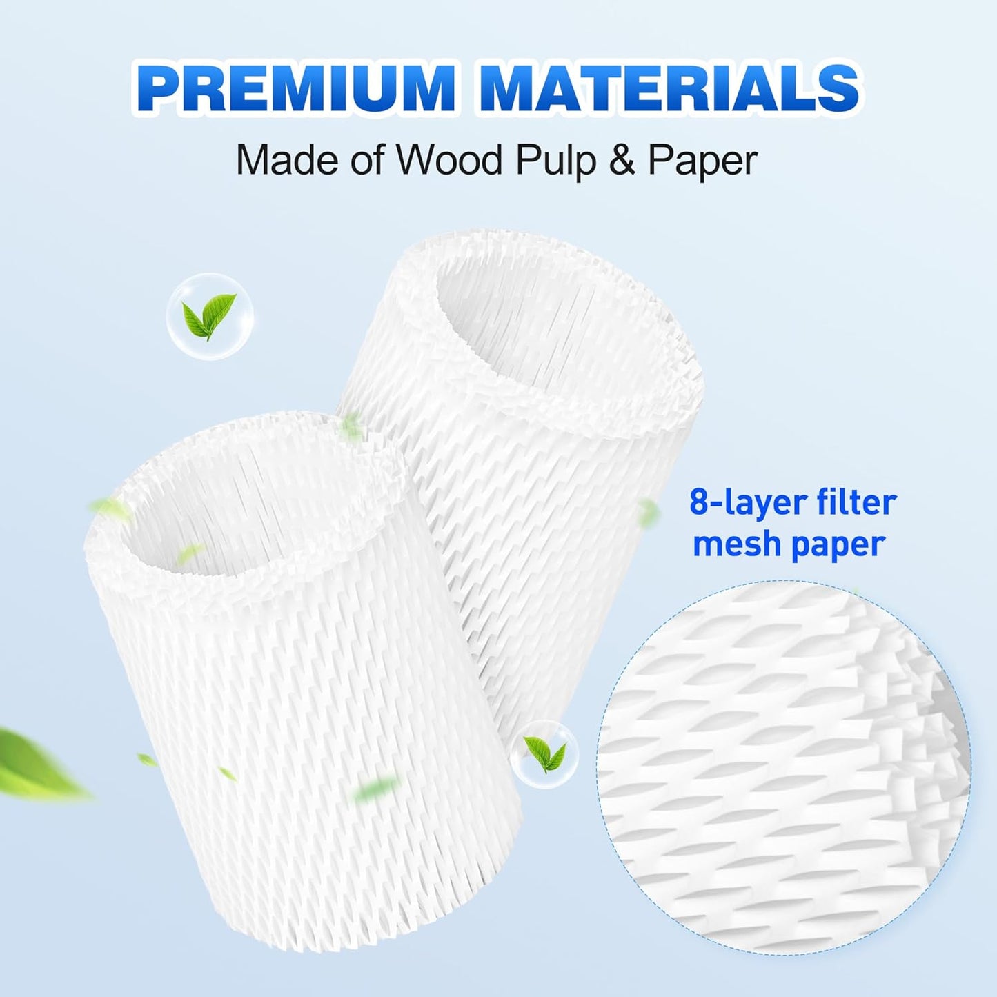 4 Pack Upgraded Replacement Wick Filters Compatible with Canopy Bedside & Nursery Humidifiers, Humidifier Wicking Filter Lasts Up to 6 Weeks