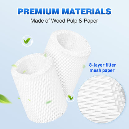 4 Pack Upgraded Replacement Wick Filters Compatible with Canopy Bedside & Nursery Humidifiers, Humidifier Wicking Filter Lasts Up to 6 Weeks