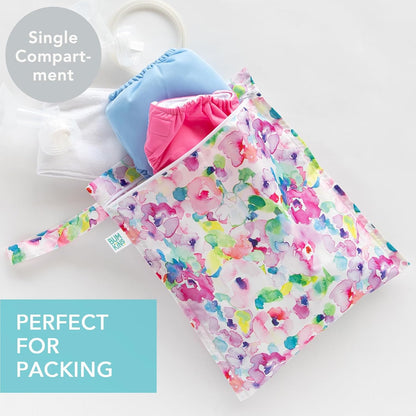 Bumkins Disney Waterproof Wet Bag for Baby, Travel, Swim Suit, Cloth Diapers, Pump Parts, Pool, Gym Clothes, Toiletry, Strap to Stroller, Daycare, Zip Reusable Bag, Packing Pouch, Winnie the Pooh