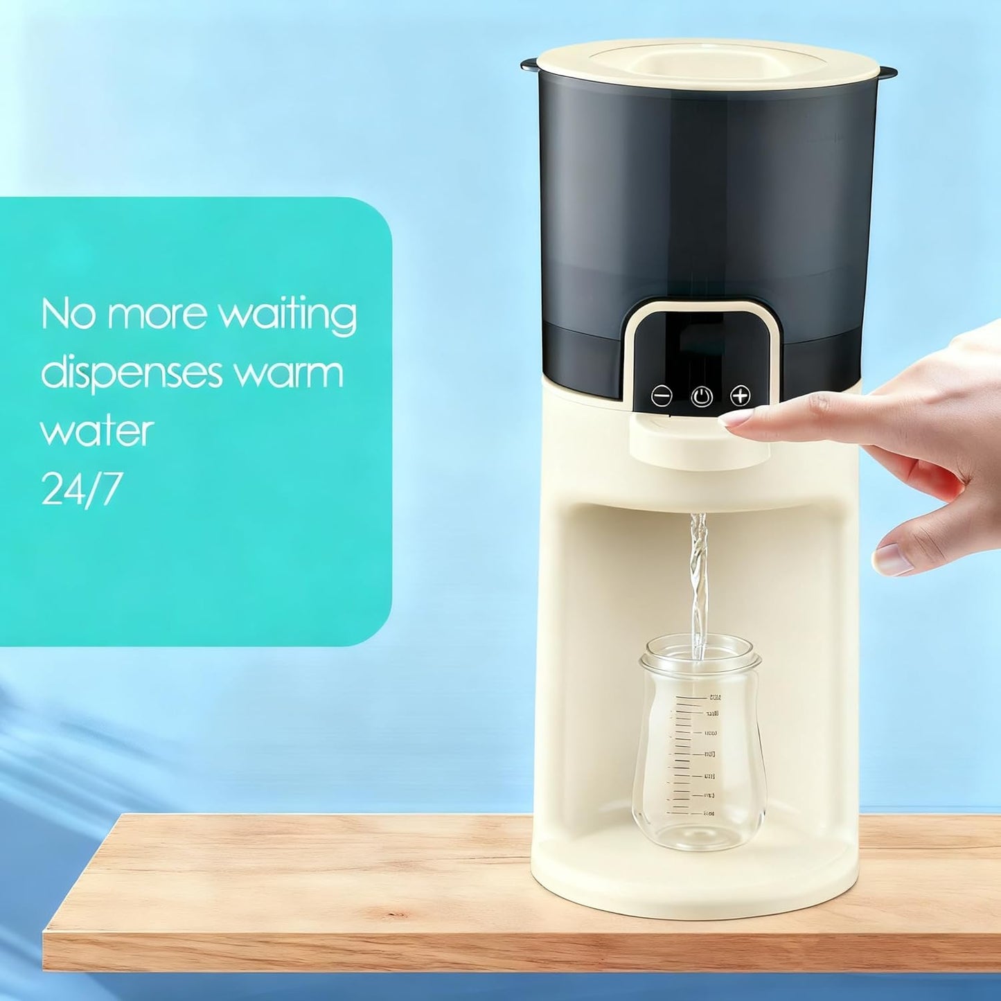 Instant Baby Bottle Warmer,Warm Water Dispenser for Making Formula Bottle Instantly,Detachable Container Easy Cleaning,24/7 Keep Warm, Adjustable Temperature(Pink,110V Only)