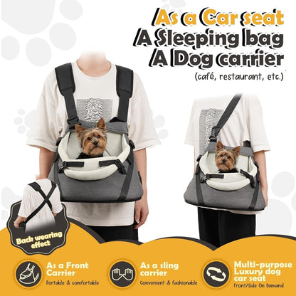 WOYYHO Luxury Dog Booster Car Seat Up to 7 lbs, PU Leather Pet Car Seat with Safety Belt & Soft Flannel Liner for Teacup Yorkie, Chihuahua, Maltese, Pomeranian, Toy Poodle, Small Cats, Bunny, Puppies
