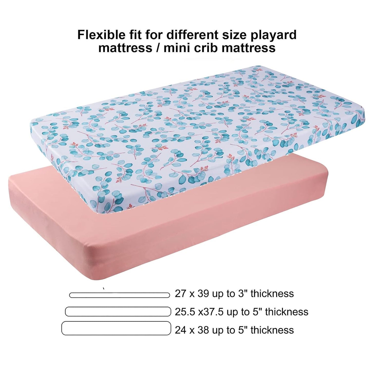 Onacosht Pack and Play Sheets 3 Pack for Baby Boy, Stretchy Jersey Knitted Portable Mini Crib Sheets Playard Mattress Cover, Woodland Animal Elephant Fox Lion Bear Giraffe Zebra Printing
