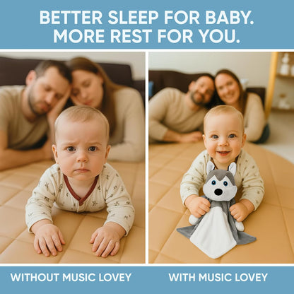 Love By Emi 4 in 1 Baby Lullaby Sleep Soother Toy - Stuffed Animal Sound Machine & Pacifier Holder | Heartbeat White Noise & Music | Plush White Tiger Lovey Sleep Aid Security Blanket (0-3 Years)