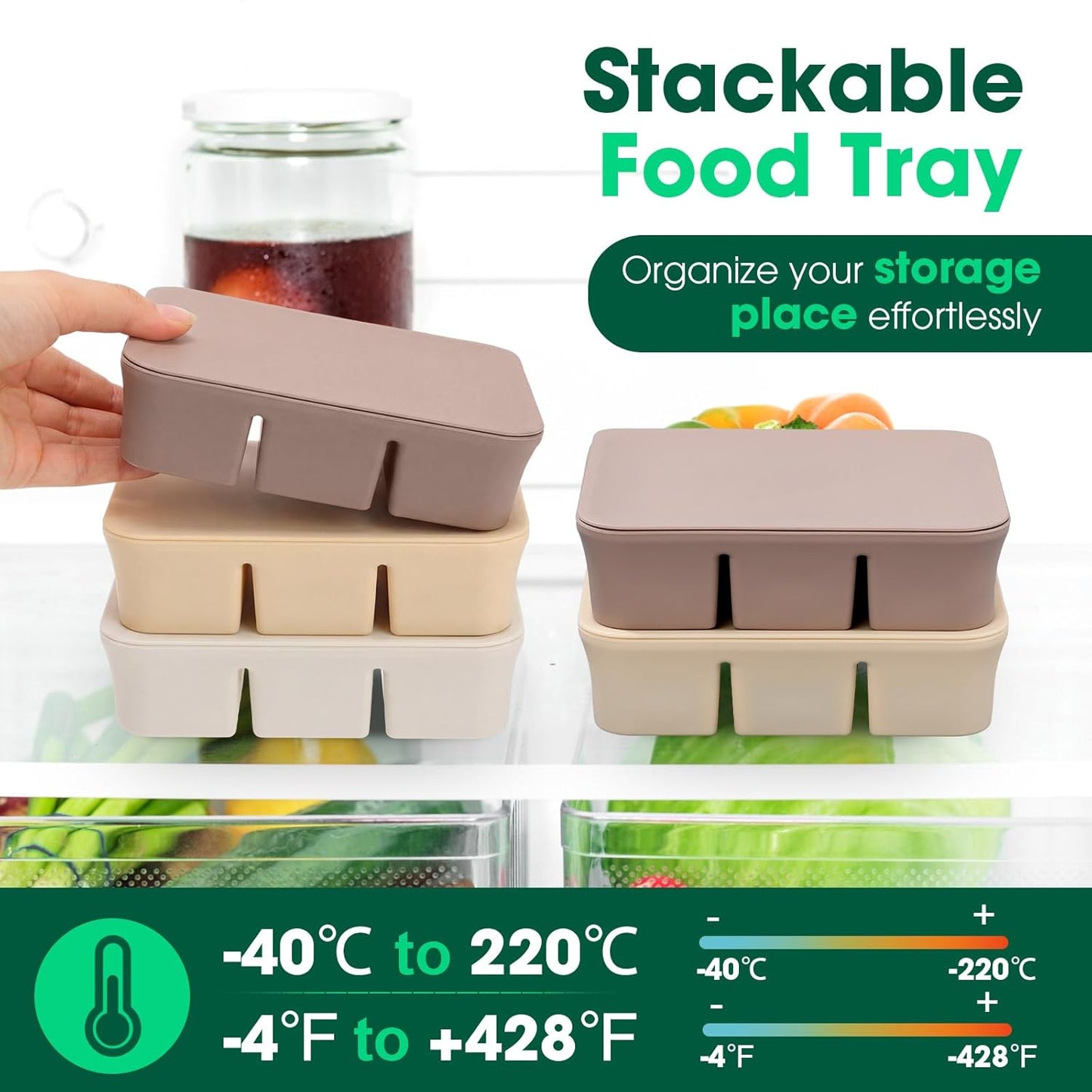 Mimorou 3 Pack Baby Food Freezer Tray with Lids 2.8 oz x 12 Cups Silicone Baby Food Storage Container Ice Cube Freezer Molds for Homemade Vegetable Fruit Purees Snack(12 Cups,White, Yellow, Brown)