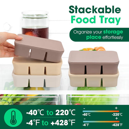 Mimorou 3 Pack Baby Food Freezer Tray with Lids 2.8 oz x 12 Cups Silicone Baby Food Storage Container Ice Cube Freezer Molds for Homemade Vegetable Fruit Purees Snack(12 Cups,White, Yellow, Brown)
