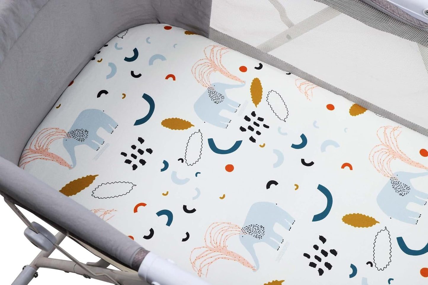 Onacosht Stretchy Bassinet Sheets 33" x 19" Compatible with Mika Micky, KoolaBaby (3 in 1), BabyBond, HARPPA and RICUTON Bedside Bassinet, 3 Pack for Baby Boy and Girl, Pink Floral