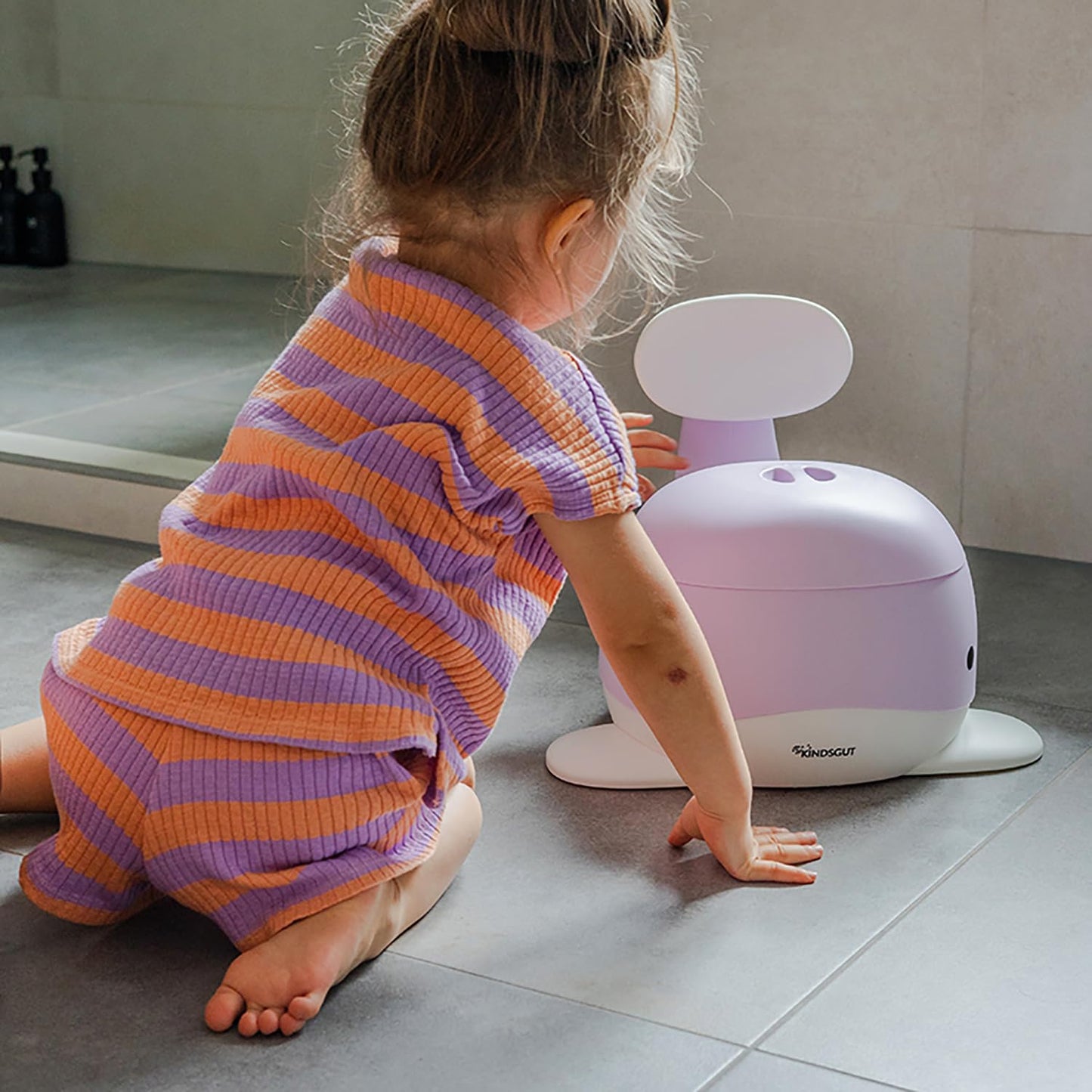 Kindsgut Whale Potty Training Toilet – Ergonomic Toddler Potty for Boys & Girls, Designed in Germany, Non-Slip & Easy Clean, Pigeon Blue