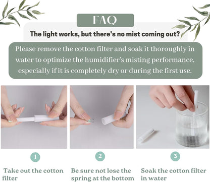 Mini Portable Ultrasonic Cat Humidifier for Bedroom Baby Car Desk. Cute Cool Mist Small Air Humidifier with USB for Home Office Travel Nursery Pet Plant. Silent & Auto Shut-off - ASTROVIS (White)