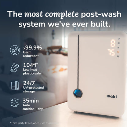 Wabi UVC LED Sanitizer & Dryer Ultra (White + Gunmetal Trim)