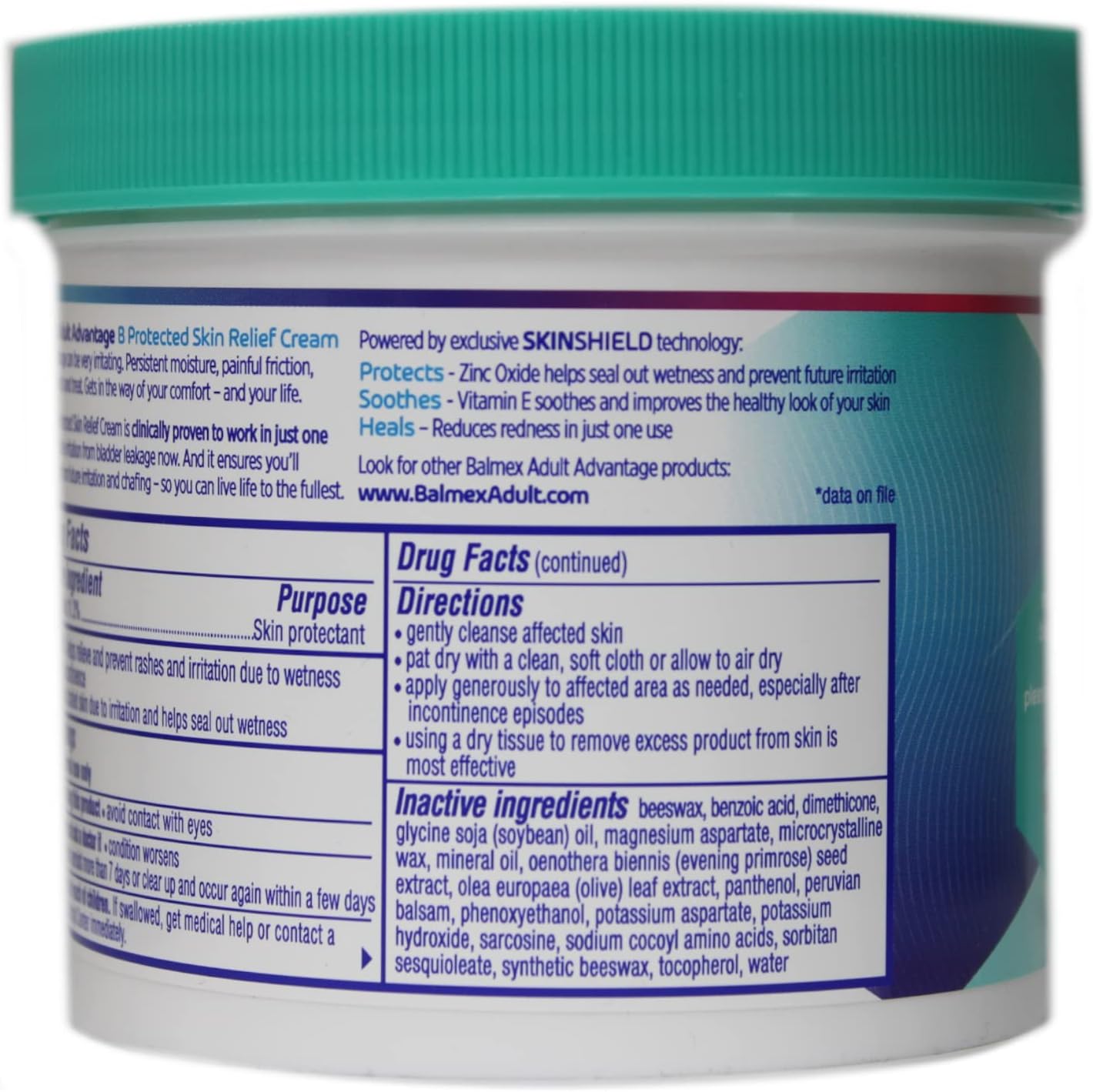 Balmex Adult Care Rash Cream, 12oz, (Pack of 2)
