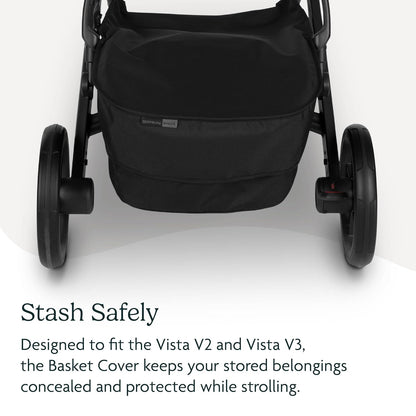 UPPAbaby Basket Cover for Vista V2 and Vista V3 Strollers - Protects and Conceals Belongings - Easy Attachment and Access - Water-Resistant Material