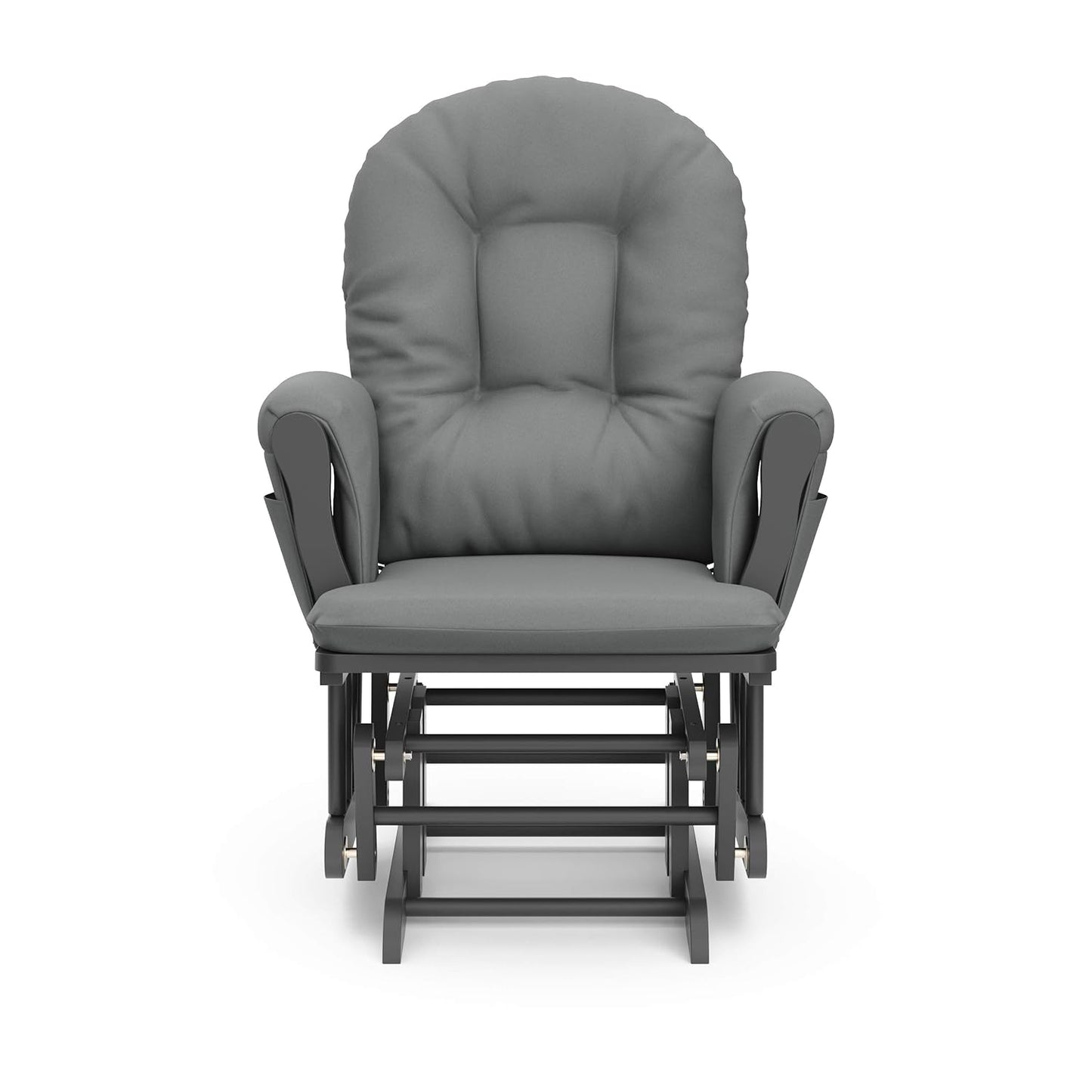 Storkcraft Premium Hoop Glider & Ottoman (Espresso/Gray Swirl) — GREENGUARD Gold Certified Nursery Glider, Solid Wood Craftsmanship, Smooth-Gliding Nursery Chair and Ottoman, Award-Winning - Colors A