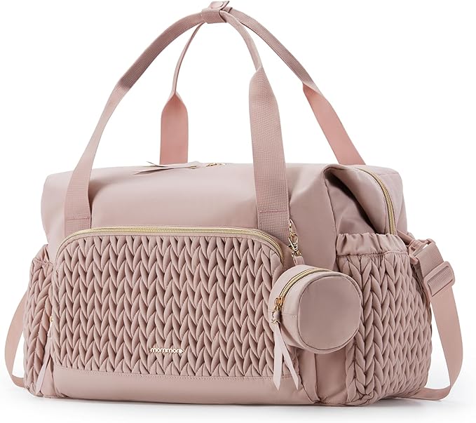 mommore Diaper Bag Tote, Large Capacity Travel Diaper bags, Hospital Bag for Labor Delivery, Baby Bag with Pacifier Case | Hospital Bag, for Labor Delivery, Baby Bag, with Pacifier Case