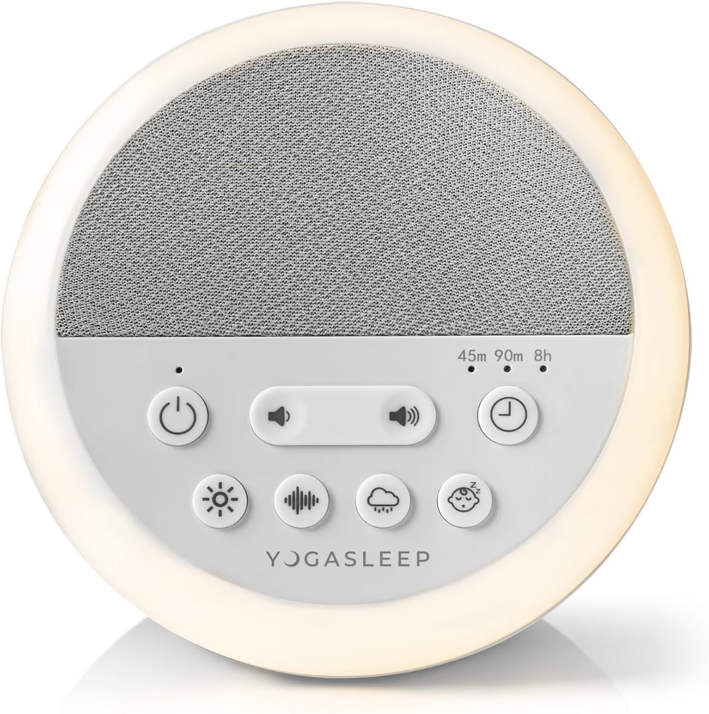 Yogasleep Duet White Noise Sound Machine & Night Light, 30 Natural Sounds,Bluetooth-Wireless Speaker for Travel,Office Privacy,Concentration,Sleep Aid for Adults & Baby, Registry & Nursery Gift,White