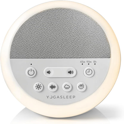 Yogasleep Duet White Noise Sound Machine & Night Light, 30 Natural Sounds,Bluetooth-Wireless Speaker for Travel,Office Privacy,Concentration,Sleep Aid for Adults & Baby, Registry & Nursery Gift,White