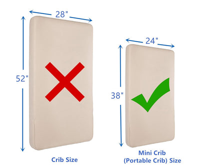 American Baby Company Waterproof Fitted Pack and Play Mattress Protector 39" x 27" - Quilted, Noiseless, Ultra-Soft & Breathable Playpen and Pack n Play Mattress Cover
