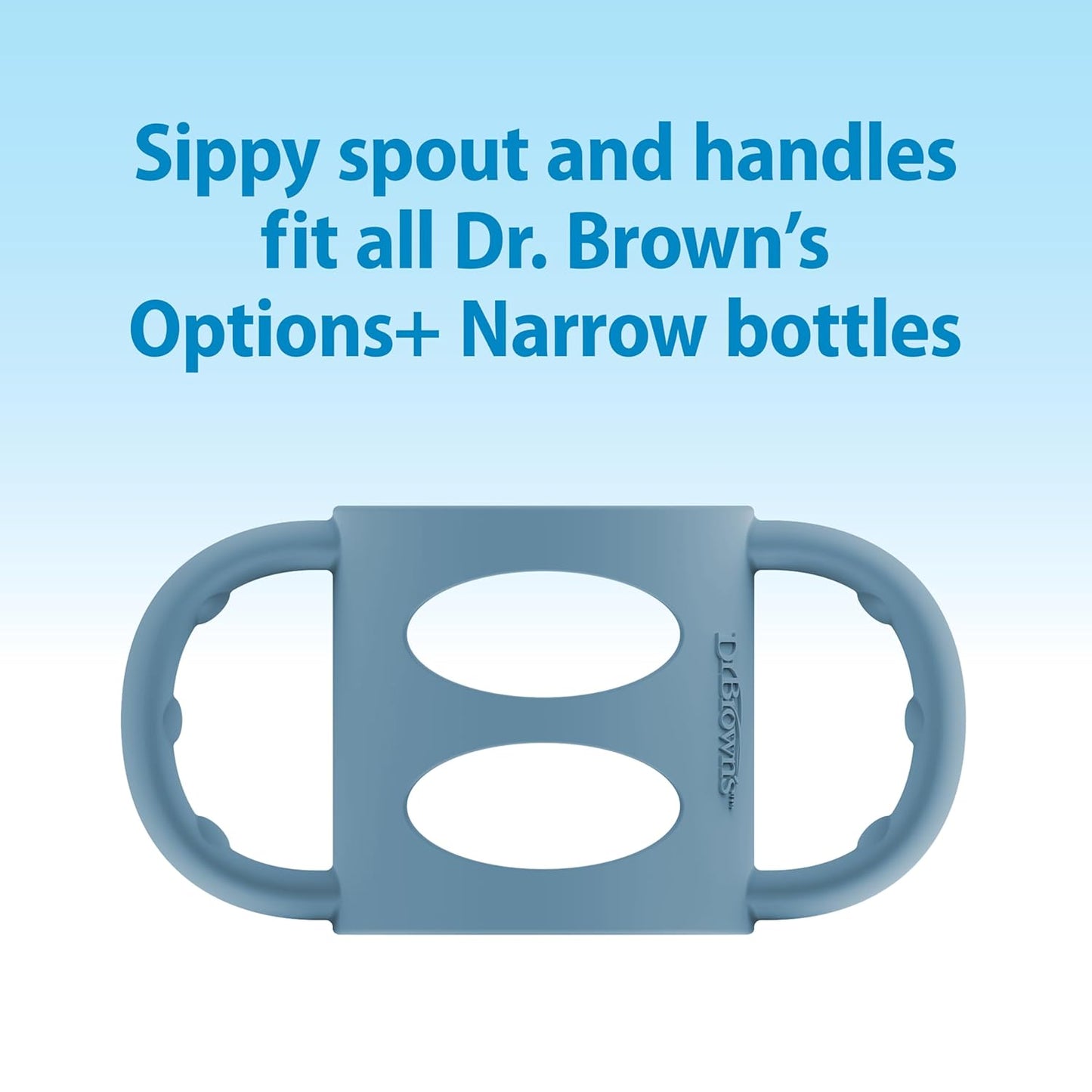 Dr. Brown's Milestones Narrow Sippy Spout Bottle with 100% Silicone, Easy-Grip Handles and Soft Sippy Spout, 8oz/250mL, Light Pink and Ecru, 2-Pack, 6m+