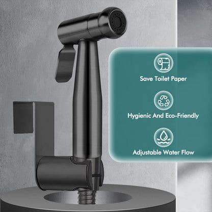 New Version Handheld Bidet Sprayer for Toilet, Premium Stainless Steel Bathroom Bidet Sprayer Set, Baby Cloth Diaper Sprayer with Superior Complete Spray Hoses Kit, Support Wall or Toilet Mount