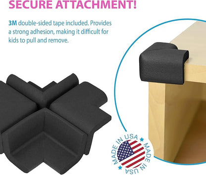Kidkusion Corner Cushion, Black, 16-Count