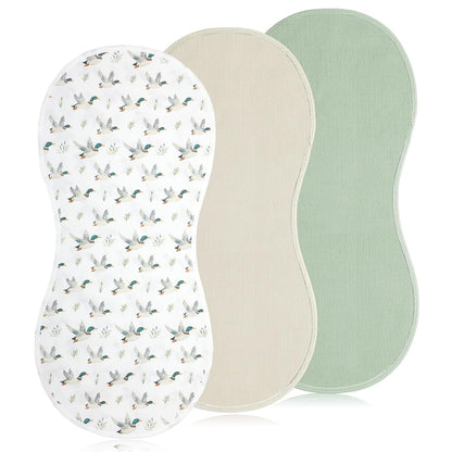 Hahafelt 3 Pcs Changing Pad Liners Fits in Peanut Shape Changing Pad Waterproof Diaper Mats Organic Cotton Peanut Mats are Warm on Baby's Back, Washable Reusable (Starry Style,Multicolor)