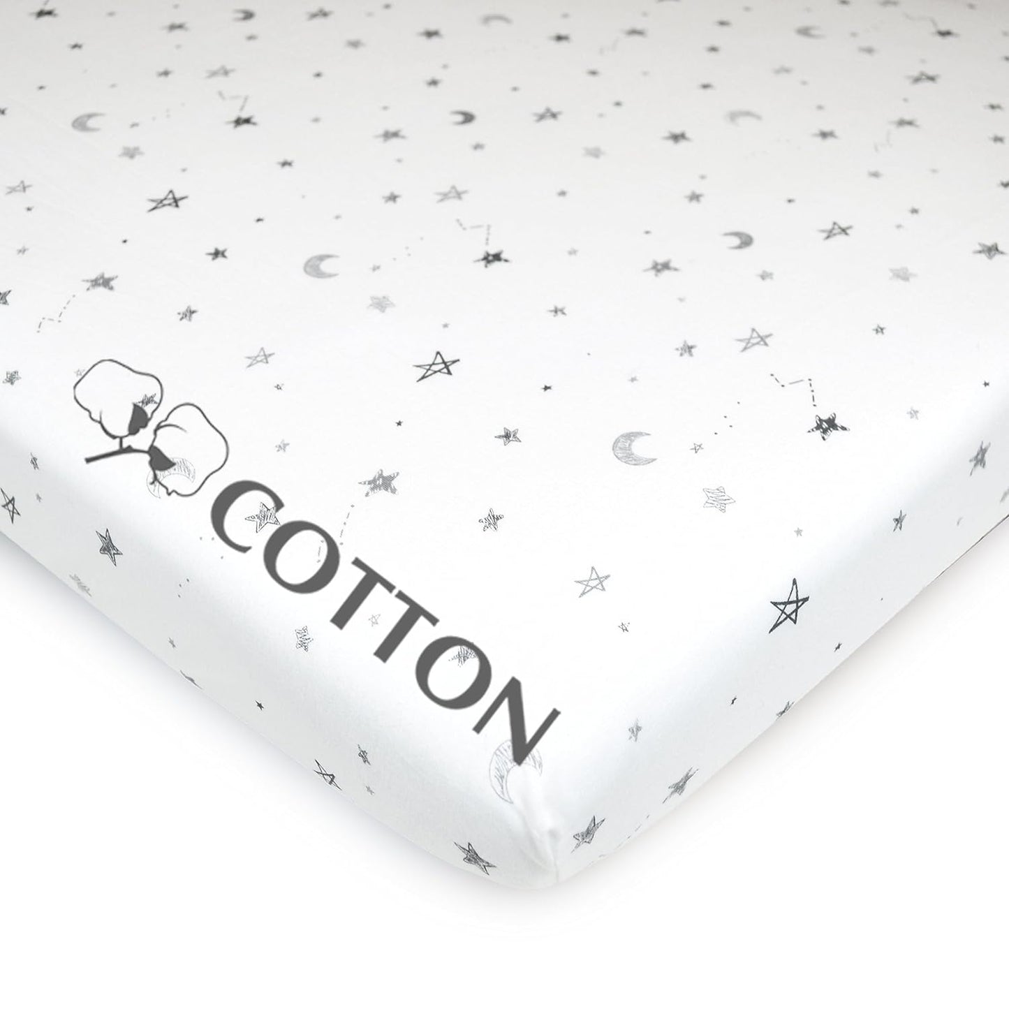 American Baby Company 100% Natural Cotton Fitted Pack and Play Sheet 39" x 27" - Soft & Breathable Pack N Play Sheet for Playpen, Playard & Mini Crib Mattress, Navy Whale, for Boys & Girls