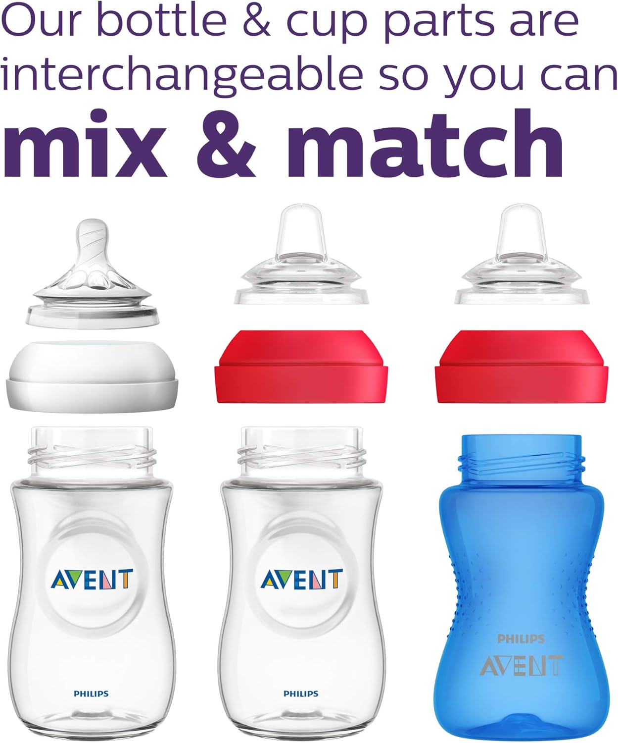 Philips AVENT My Easy Sippy Cup with Soft Spout and Spill-Proof Design, Blue/Green, 9oz, 2pk, SCF553/25