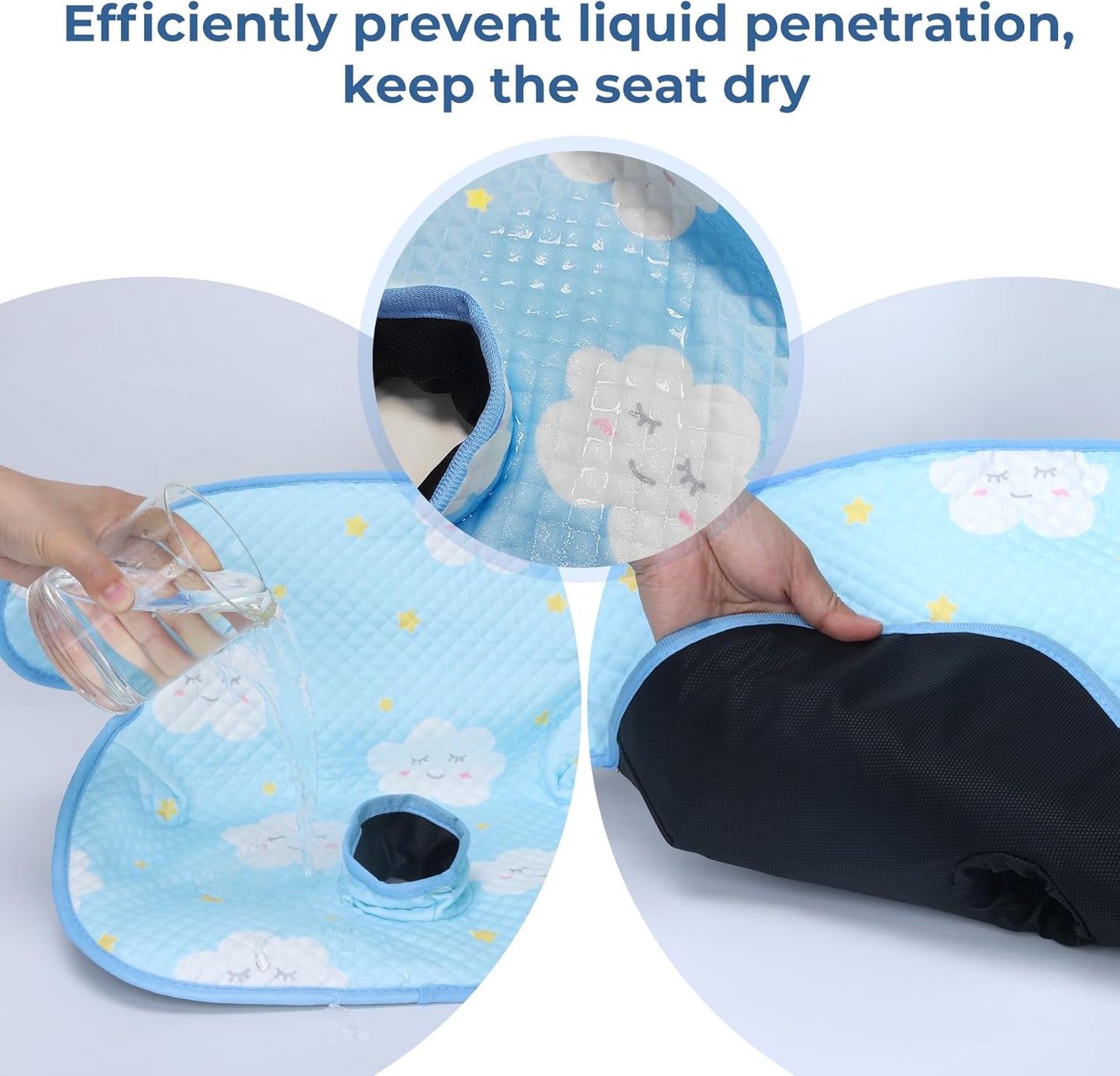 COOLBEBE Infant Car Seat Protector for Potty Training, 2 Pack Dry Waterproof Car Seat Liner Toilet Training for Baby Infant Toddler, Piddle Pads Cover Car Seat Pad for Strollers & Carseat (Grey,2PC)