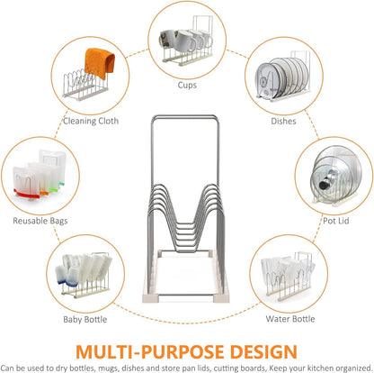 Reusable Bag Drying Rack, Silicone Bag Drying Rack, Dryer Rack for Ziplock Gallon, Snack, Sandwich Bags, Bottle Dryer Rack for Cup & Glasses,Pan Lid & Cutting Board Organizer