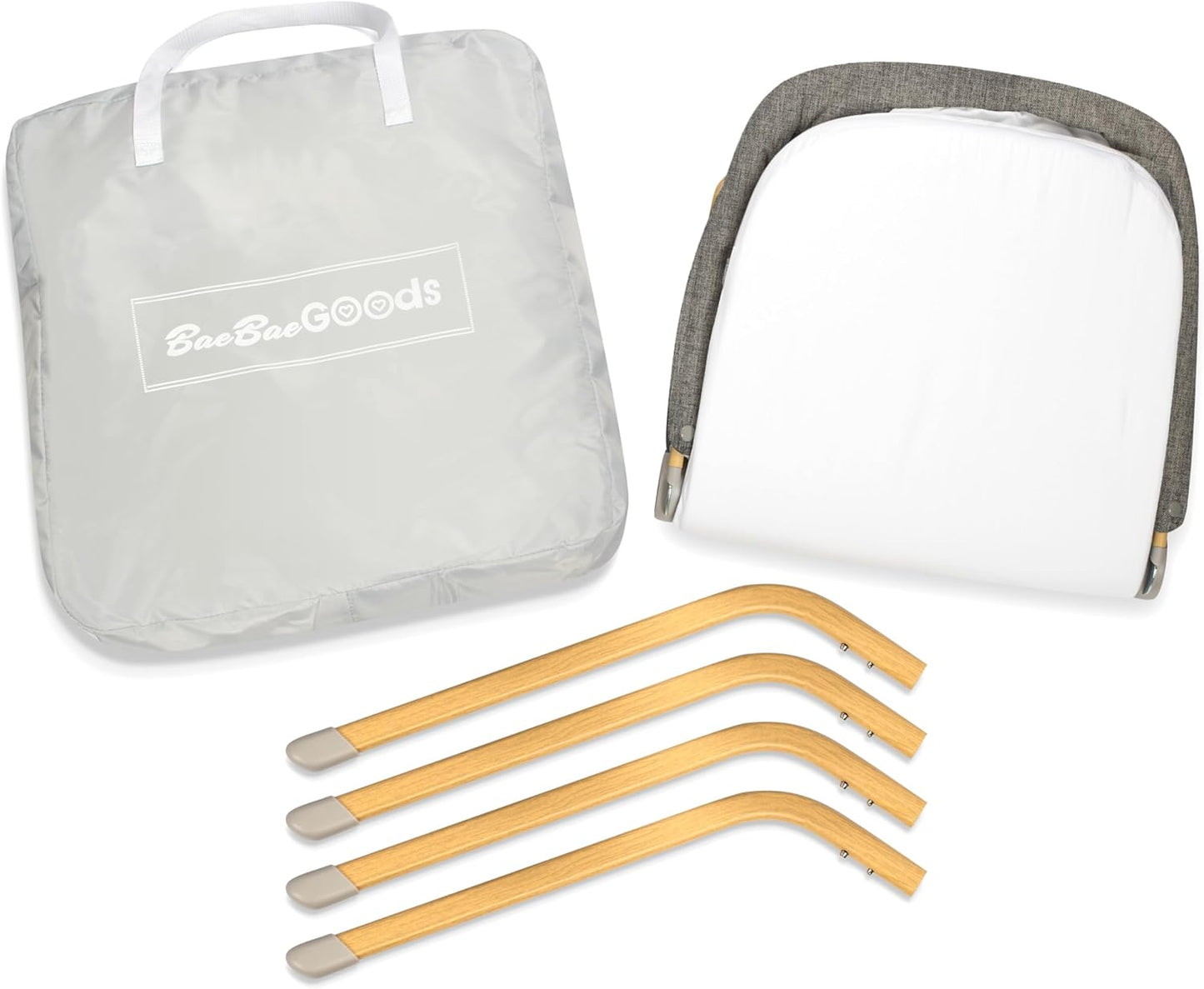 Baby Bassinet with Rocking/Gliding, Portable Bedside Sleeper for Baby with Foam Mattress, Baby Bedside Crib for Newborns and Infants with Carrybag