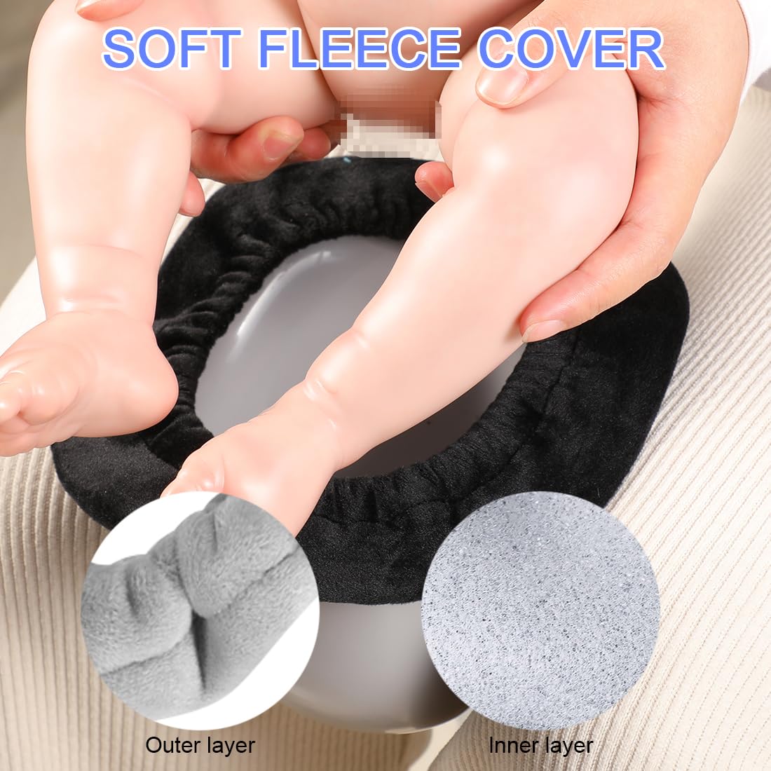 Newborn Baby Potty Toddler Potty Training Toilet for Diaper Free with Soft Covers Anti Slip Stickers Baby Elimination Communication for Boys & Girls