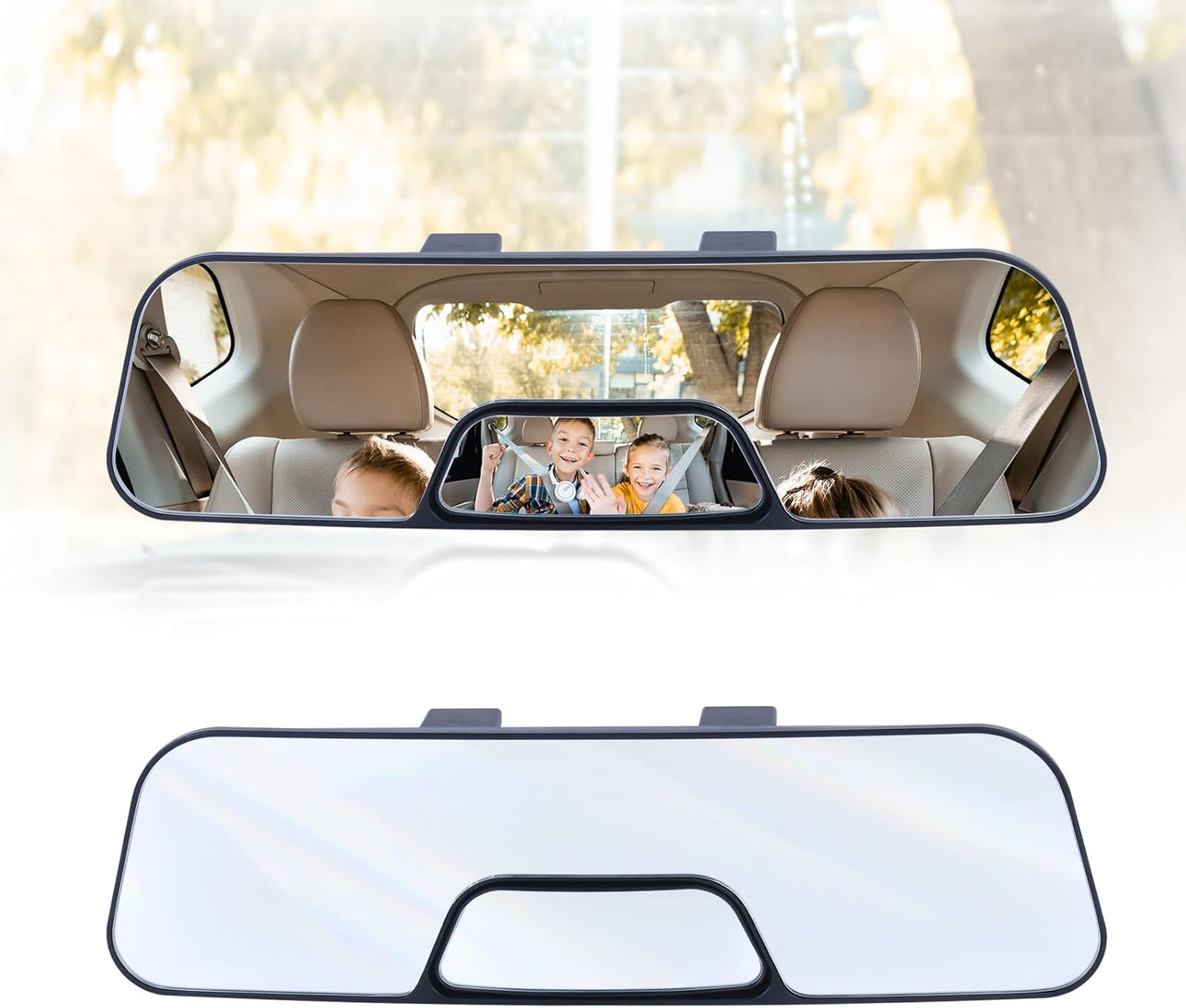 12" Car rear view mirror, car panoramic rearview mirror with Baby Rear-Facing,HD, effectively reducing blind spots .Used for car, SUV, truck