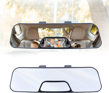 12" Car rear view mirror, car panoramic rearview mirror with Baby Rear-Facing,HD, effectively reducing blind spots .Used for car, SUV, truck