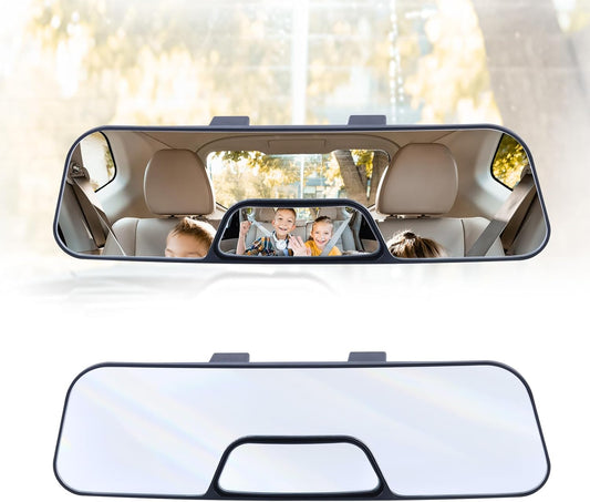 12" Car rear view mirror, car panoramic rearview mirror with Baby Rear-Facing,HD, effectively reducing blind spots .Used for car, SUV, truck