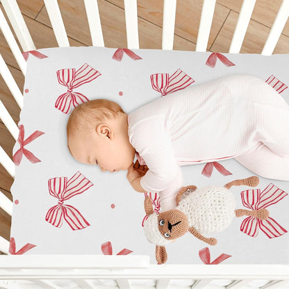 Fitted Crib Sheets Cactus and Floral Stretchy Portable Playard Sheets for Baby Toddler, Breathable Soft Mini Crib Mattress 52 x 28 in for Boys and Girls