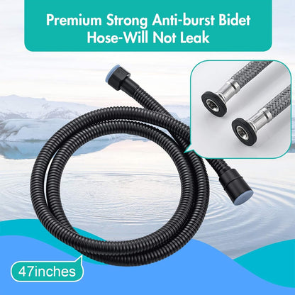 BARROCK Bidet Sprayer for Toilet, Handheld Jet Spray for Existing Toilets with Bidet Hose, Adjustable Water Pressure Muslim Shower, Stainless Steel Cloth Diaper/Feminine Wash Sprayer Brushed Nickel