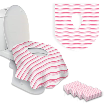 20 Extra Large Toilet Seat Covers Disposable for Kids & Adults-Toilet Covers Disposable for travel-Toddler Toilet Seat Cover Liners for Potty Training-Individually Wrapped-Waterproof (Bees)