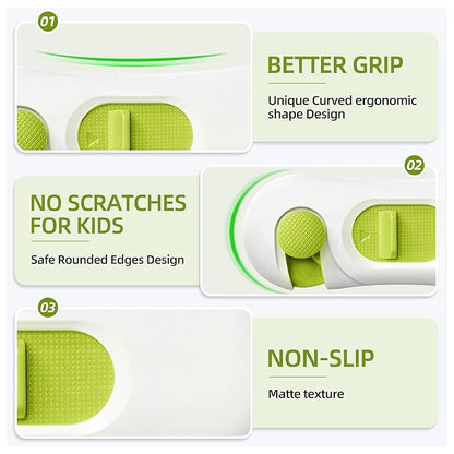 5-Pack Child Proof Refrigerator Lock with 3M Adhesive, Baby Child Safety Cabinet Locks, Kids Safety Fridge Locks for Oven Drawers Freezer Door Latches- Green