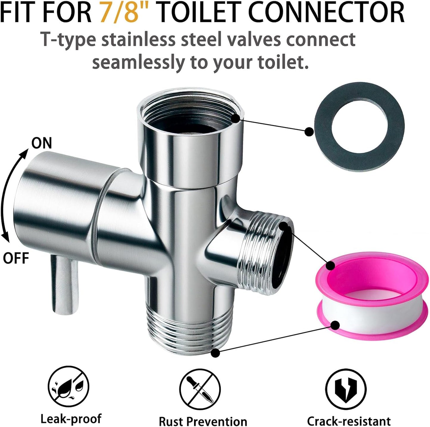 Bidet Attachment for Toilet - Handheld Bidet Sprayer with Jet Spray, Muslim Shower & Shatafa Toilet Hose/Bidet Hose