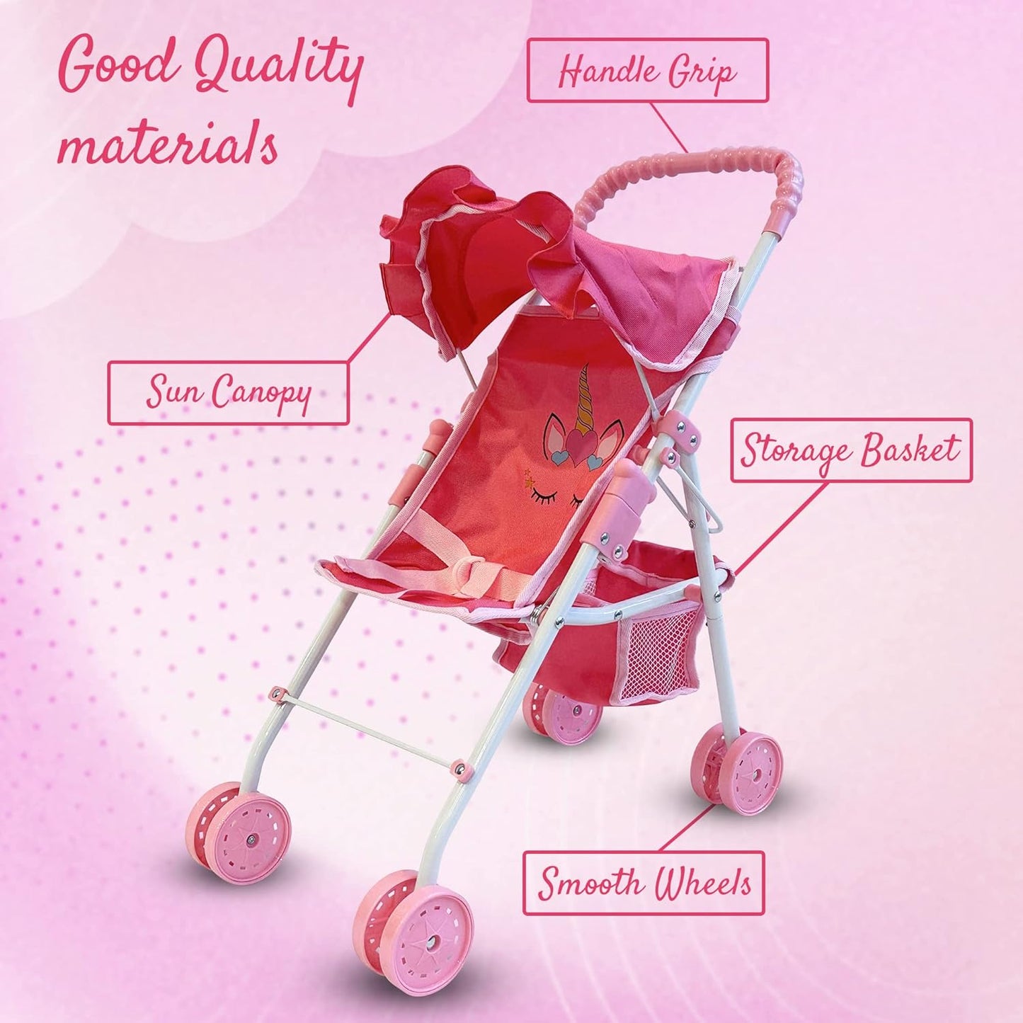My First Doll Stroller Denim for Baby Doll