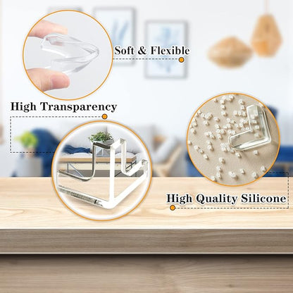 24 Pack Corner Protectors Baby Proofing Clear Corner Guards Table Corner Protector for Furniture, Baby Safety Corner Bumpers Covers, Furniture & Sharp Corner Baby Proofing, T-Shaped