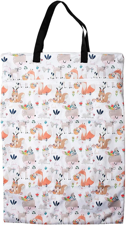 Large Hanging Wet/Dry Cloth Diaper Pail Bag for Reusable Diapers or Laundry