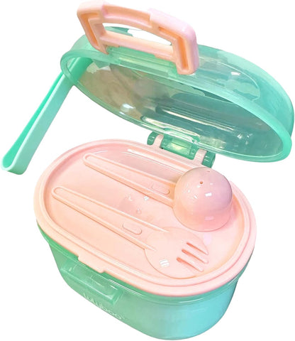 Lulyboo Baby Formula Milk Powder Container - Travel-Friendly, Airtight Storage with Scoop & Spork, Compact BPA-Free, Easy-to-Clean Portable Baby Feeding Accessories (Clay)
