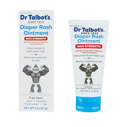 Dr. Talbot's Baby Diaper Rash Ointment - 2 oz - Zinc Oxide Skin Protectant with Peruvian Balsam - Treats and Prevents Rash