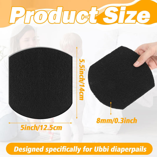VIHOSE 24 Pcs Baby Diaper Pail Deodorizer Compatible with Ubbi Diaper Pail Activated Charcoal Odor Absorbing Filters Refills for Natural Odor Eliminating No Smell